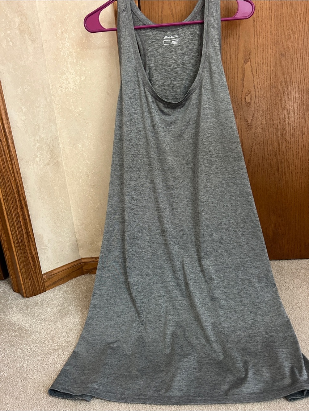 Eddie Bauer Gray Racerback Maxi Dress